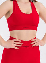 Seamless bra red