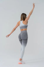 Seamless degrade leggings white and gray suite