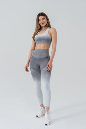 Seamless degrade leggings white and gray suite