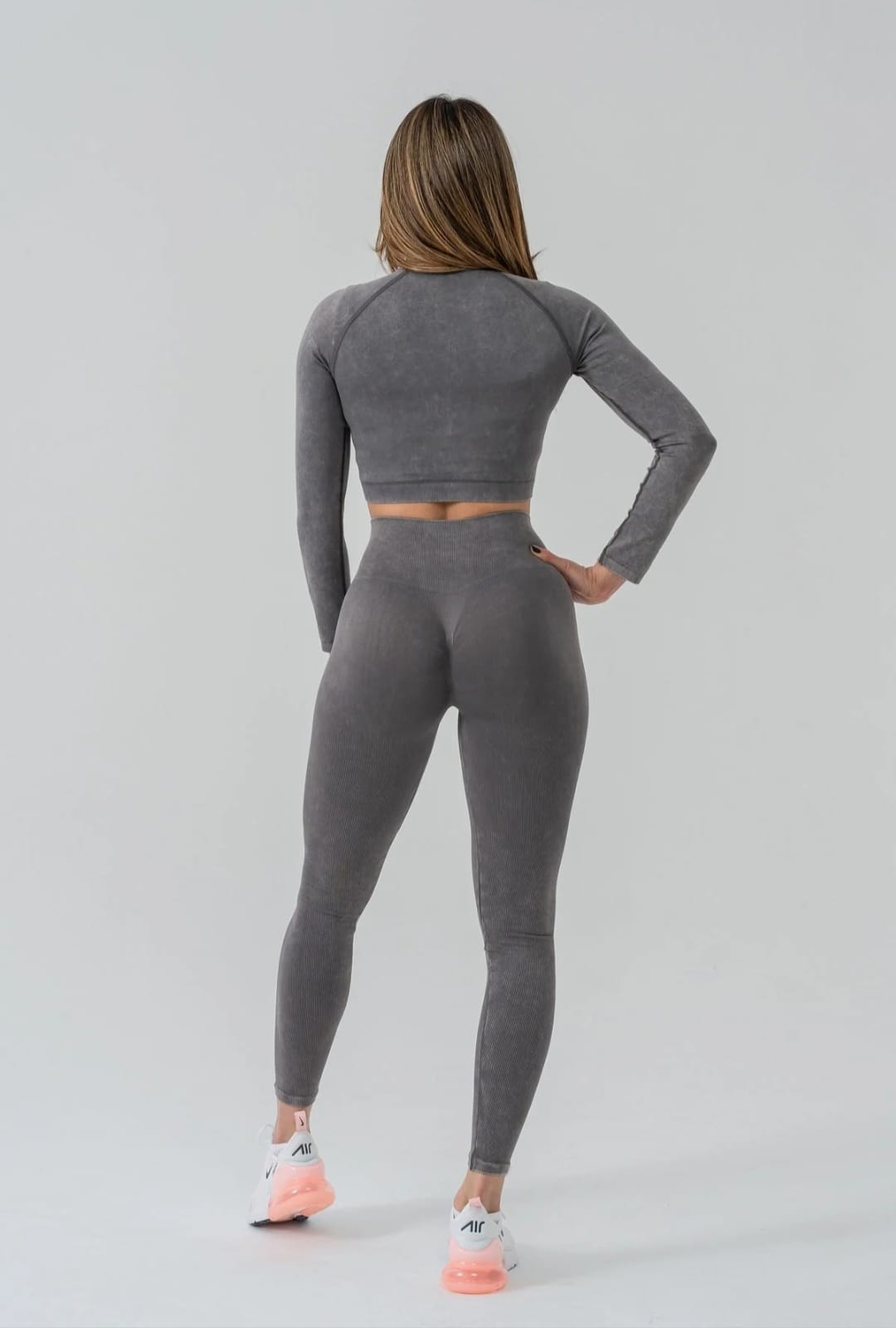 Seamless jacket short gray