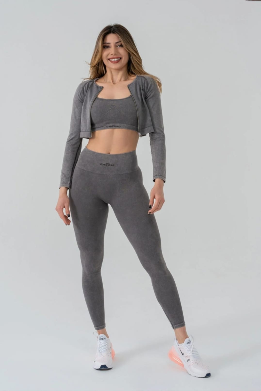 Seamless jacket short gray