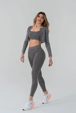 Seamless jacket short gray