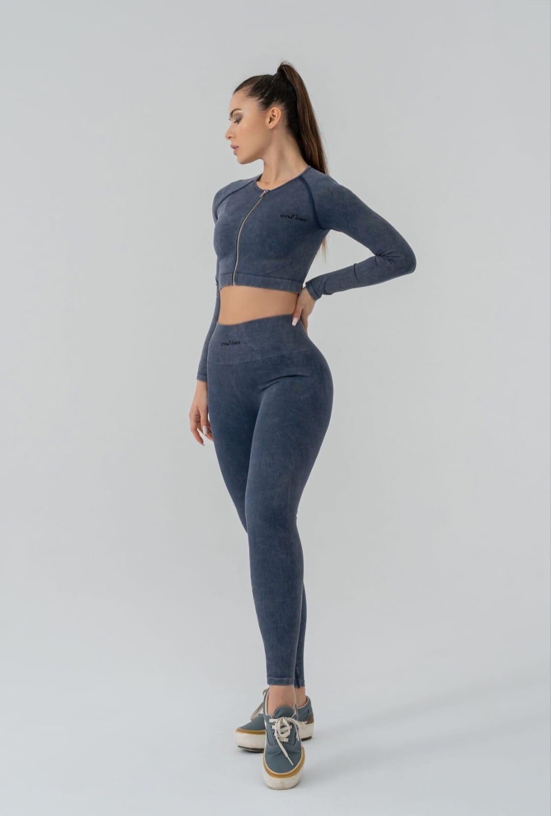 Seamless jacket short gray