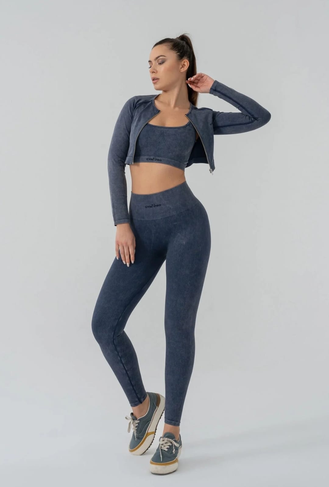 Seamless jacket short blue