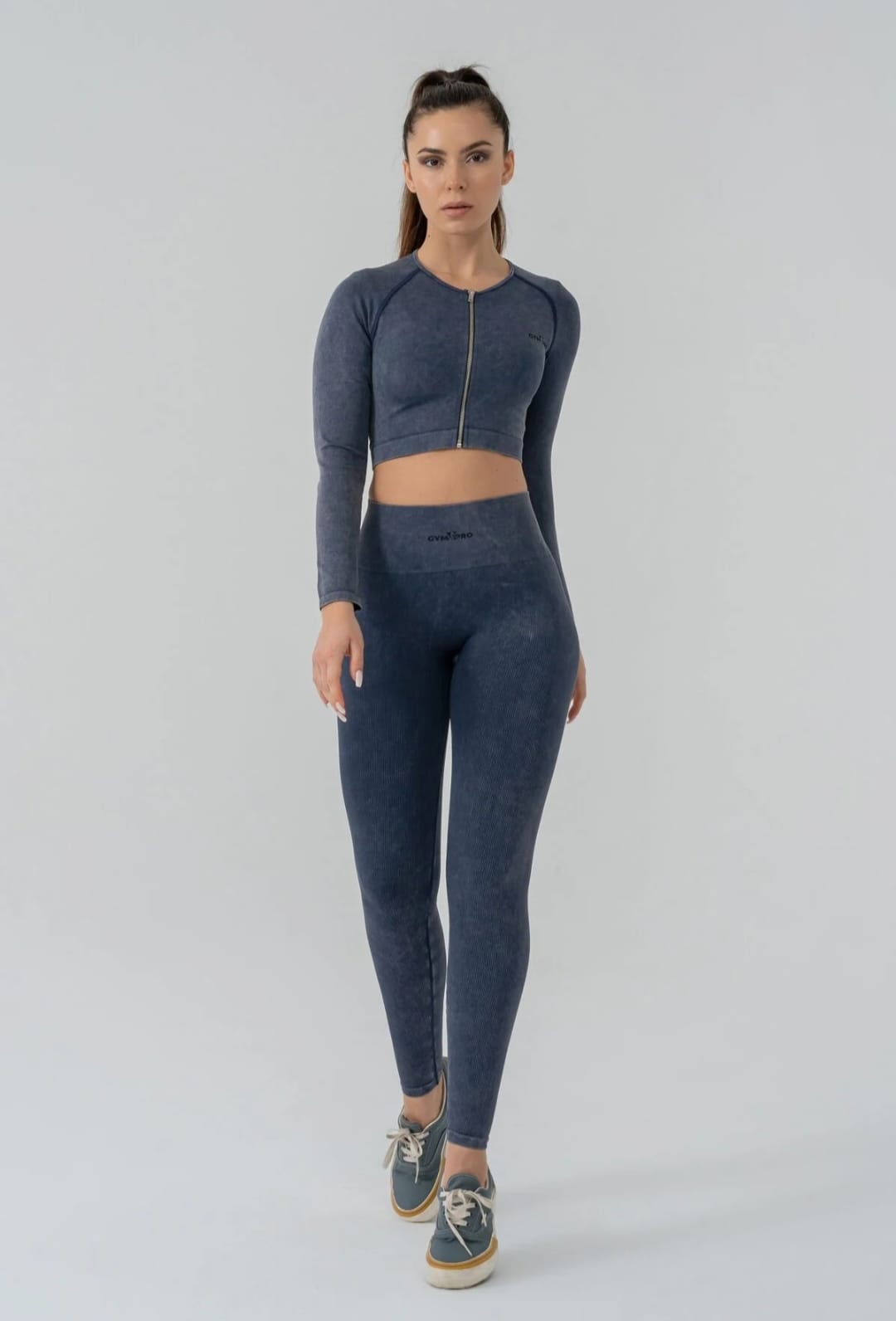 Seamless jacket short blue