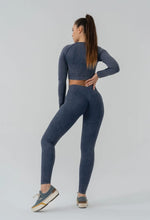 Seamless jacket short blue