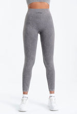 Seamless leggings suite striped gray