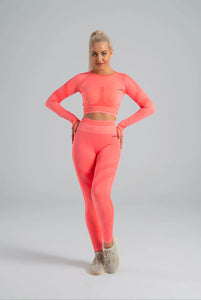 Seamless leggings suite pomegranate blossom red