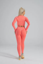 Seamless leggings suite pomegranate blossom red