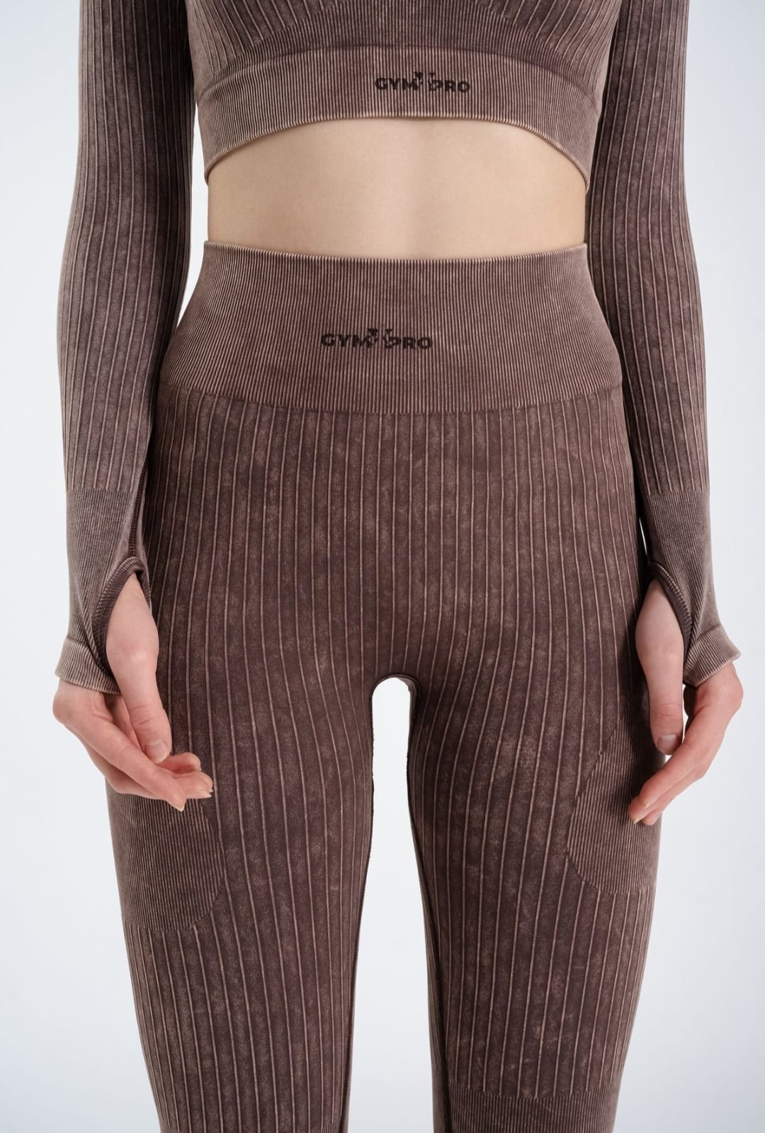 Seamless leggings suite brown