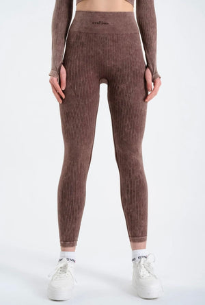 Seamless leggings suite brown