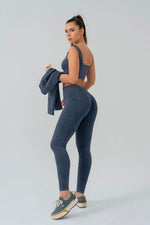 Seamless leggings suite blue