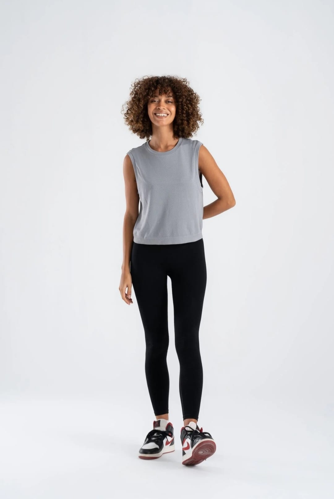 Seamless short t-shirt light gray