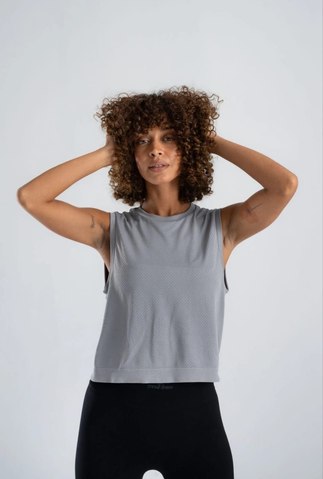 Seamless short t-shirt light gray