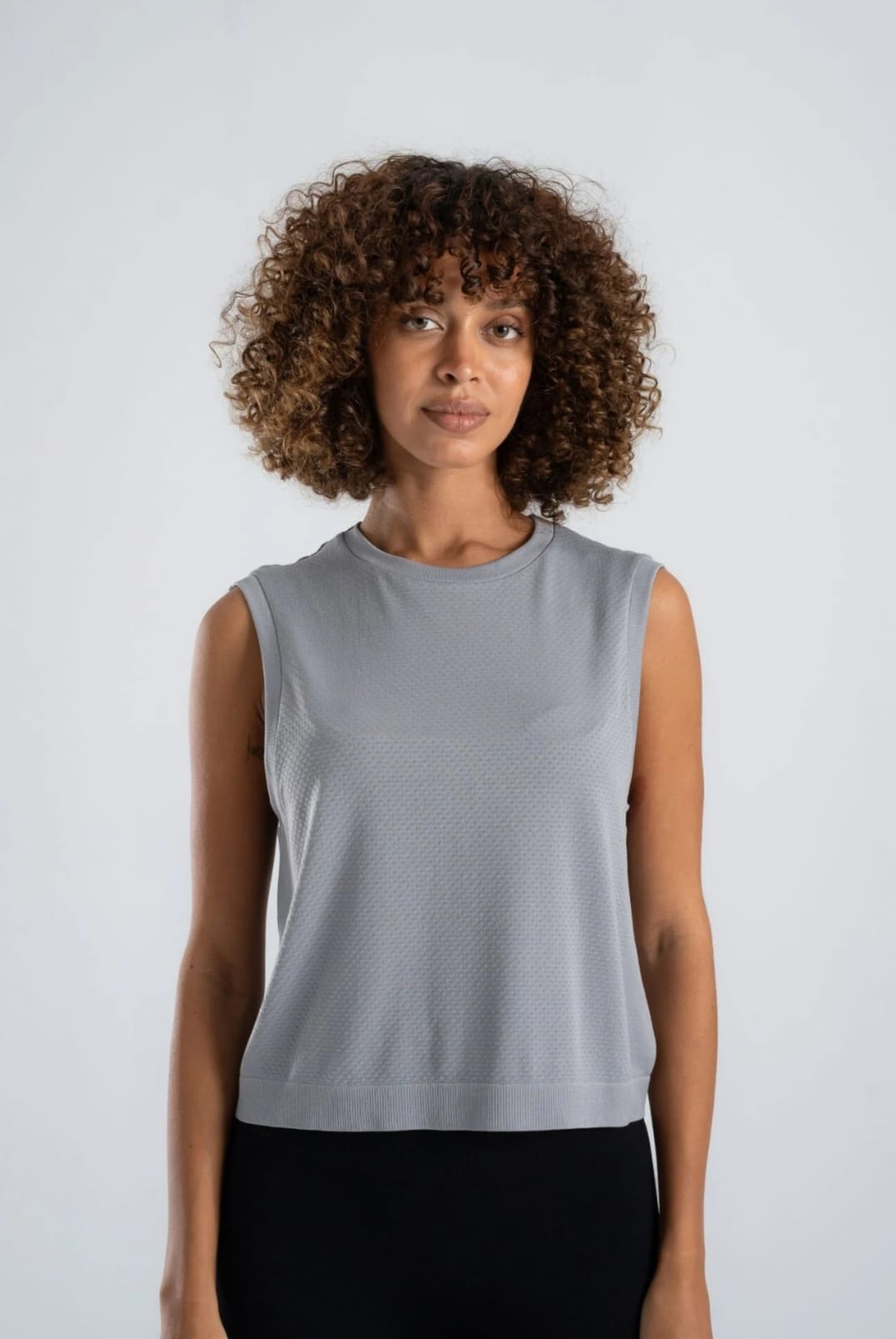 Seamless short t-shirt light gray