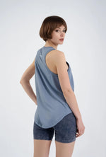 Seamless long t-shirt light blue