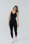 Seamless black jumpsuit leggings