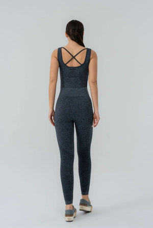 Seamless dark gray jumpsuit leggings