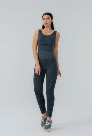 Seamless dark gray jumpsuit leggings