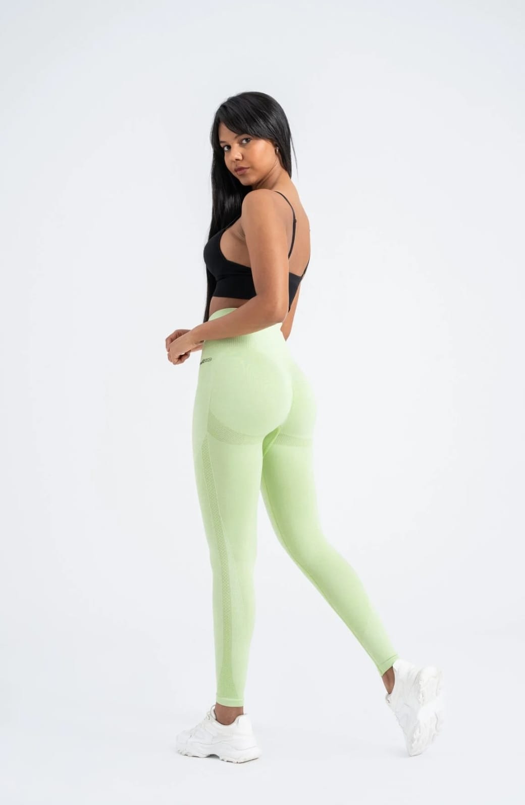 Dusty Green Perfect Fit Seamless Leggings - 8/9 Length with Push-Up Technology