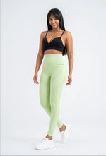 Dusty Green Perfect Fit Seamless Leggings - 8/9 Length with Push-Up Technology