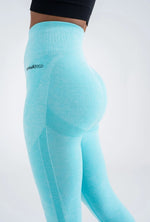 Turquoise Perfect Fit Seamless Leggings - 8/9 Length with Push-Up Technology