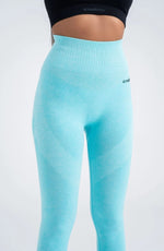 Turquoise Perfect Fit Seamless Leggings - 8/9 Length with Push-Up Technology