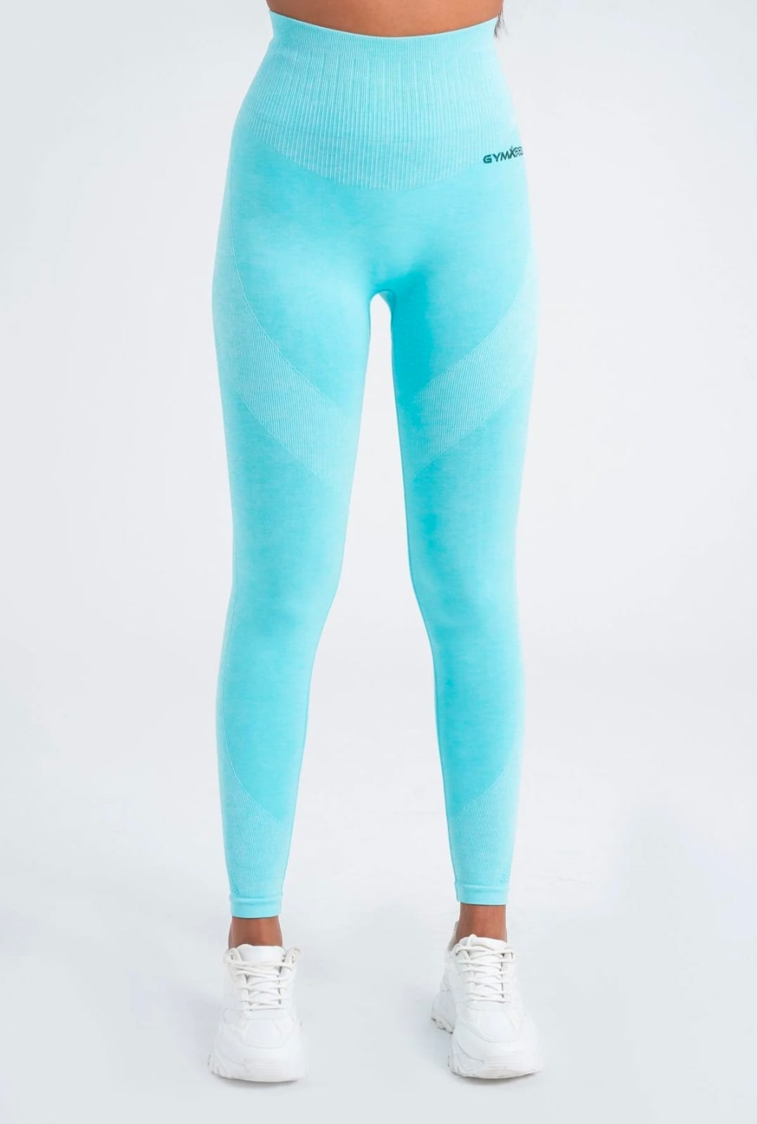 Turquoise Perfect Fit Seamless Leggings - 8/9 Length with Push-Up Technology