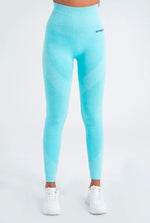 Turquoise Perfect Fit Seamless Leggings - 8/9 Length with Push-Up Technology