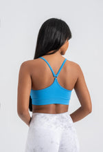 Light Blue Seamless Sports Bra - Trendy Design, Comfortable, and No Nipple Show