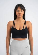 Black Seamless Bra - Versatile, Stretchy, and Supportive Fit for Every Day