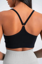 Black Seamless Bra - Versatile, Stretchy, and Supportive Fit for Every Day