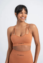 Orange Seamless Sports Bra - Energizing Comfort, No Show, and Perfect Fit