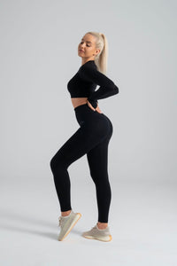 Seamless leggings suite black