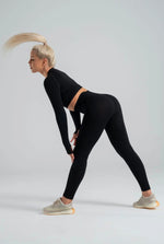 Seamless leggings suite black